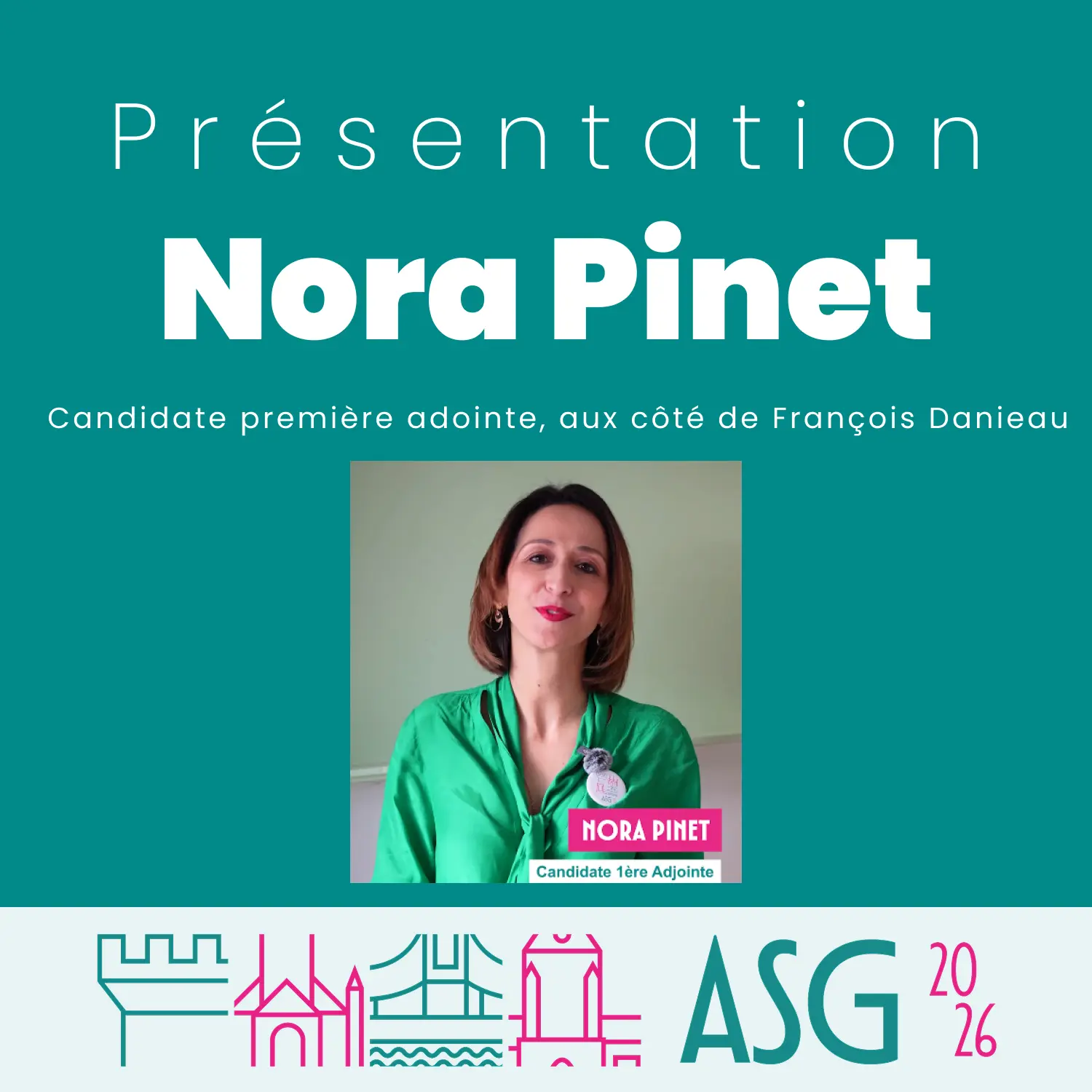 Nora Pinet Candidate première adjointe - présentation en vidéo